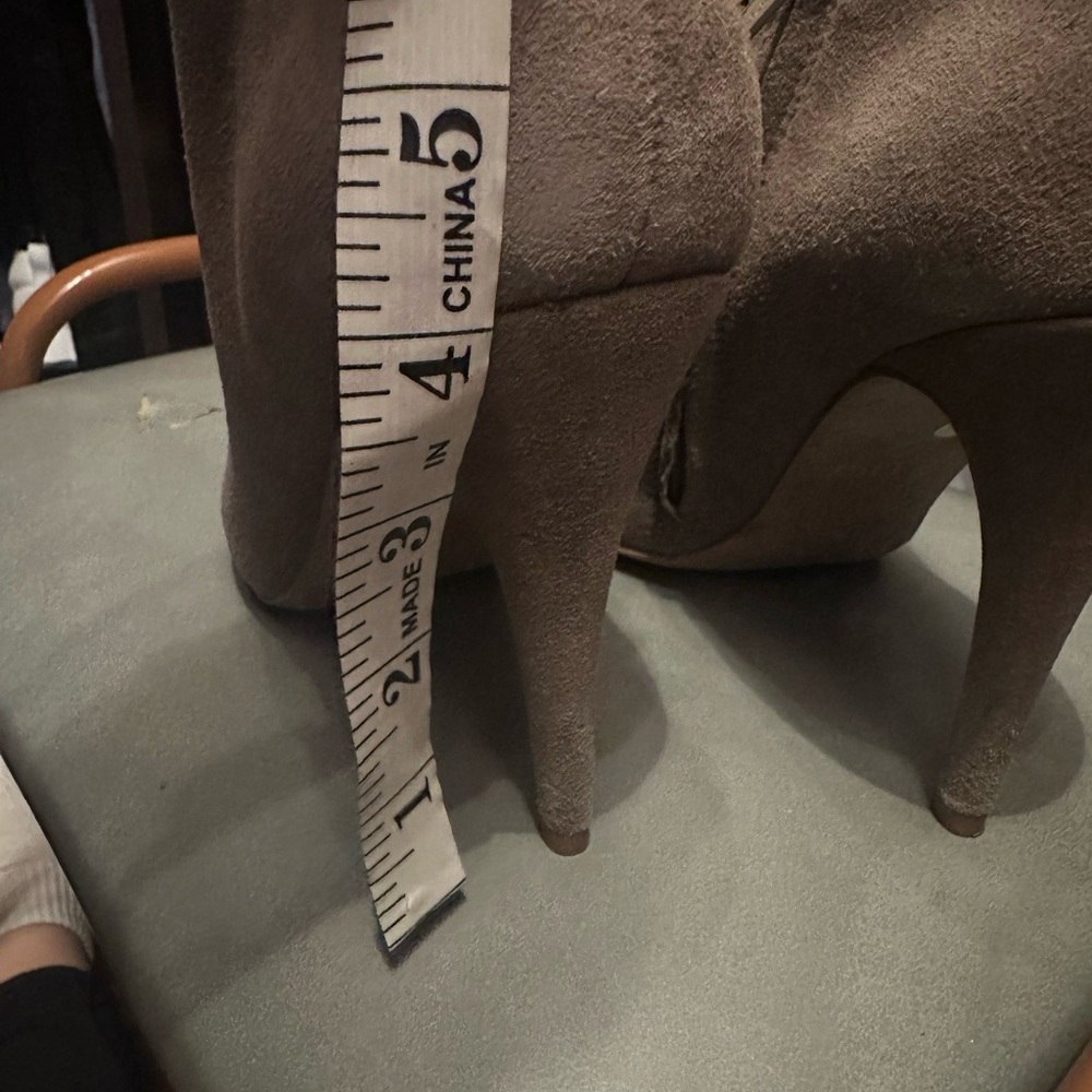 Aldo Taupe Suede Heeled ankle Boots - Picture 4 of 4